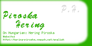 piroska hering business card